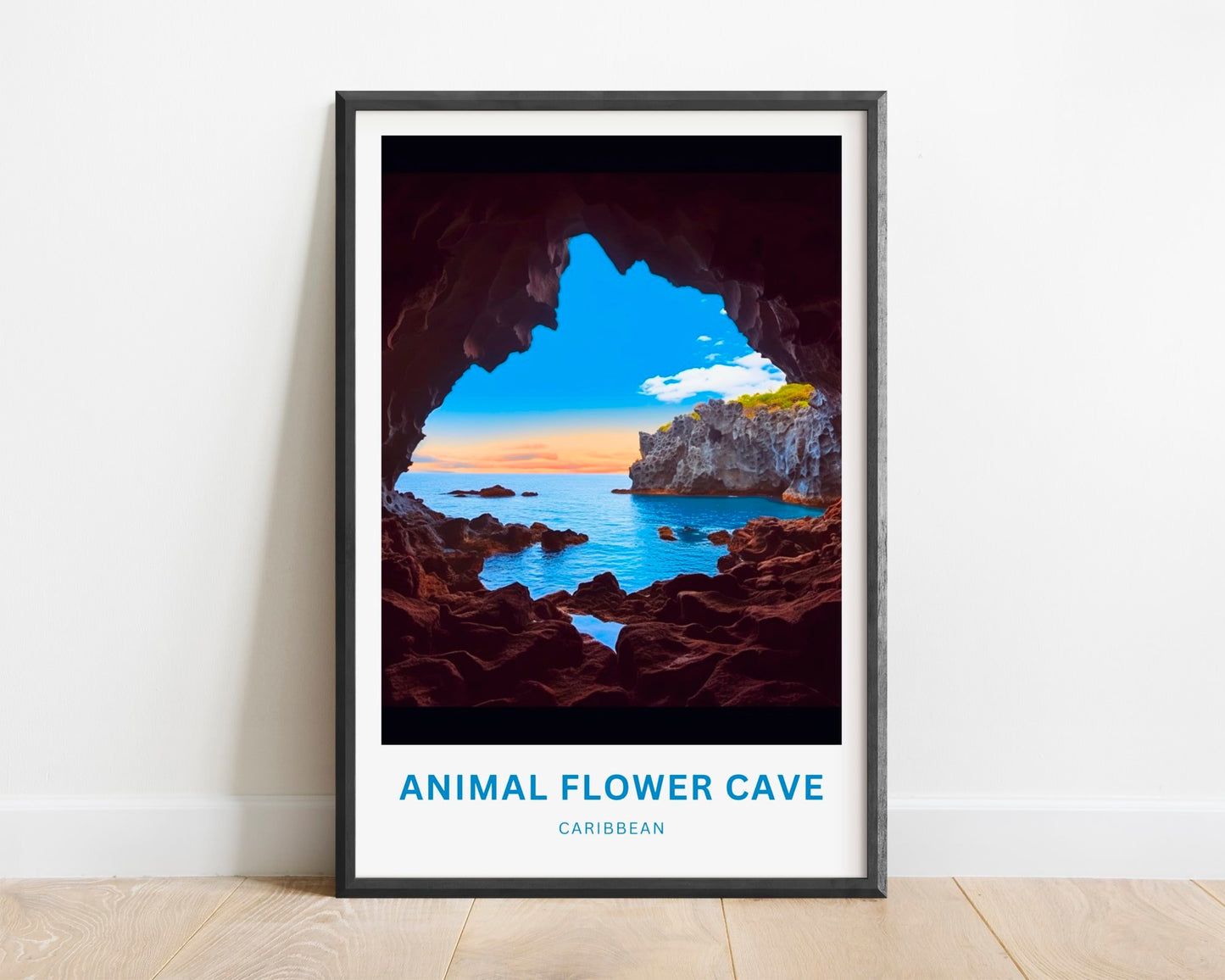 Animal Flower Cave Travel Poster