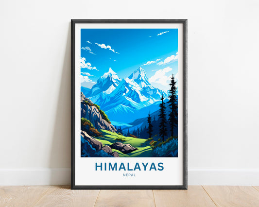 Himalayas Travel Poster