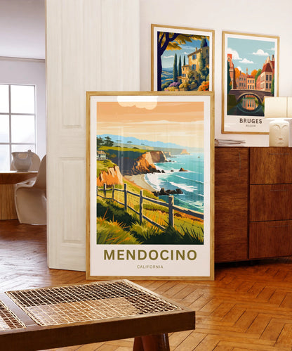 Mendocino Travel Poster