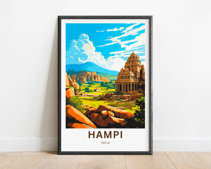 Hampi Travel Poster