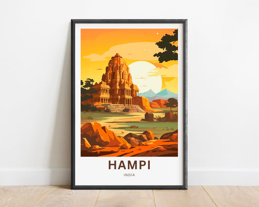 Hampi Travel Poster