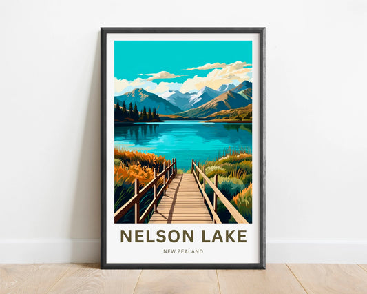 Nelson Lakes Travel Poster