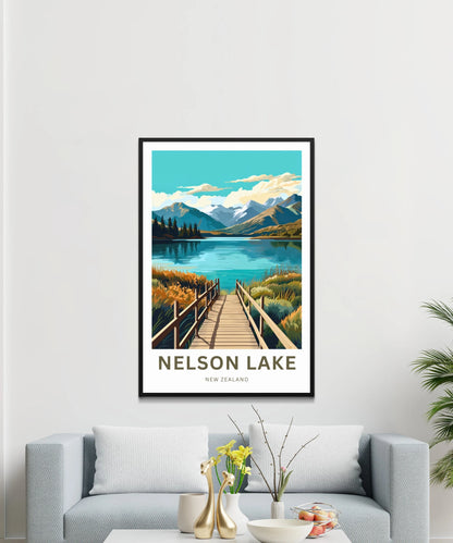 Nelson Lakes Travel Poster