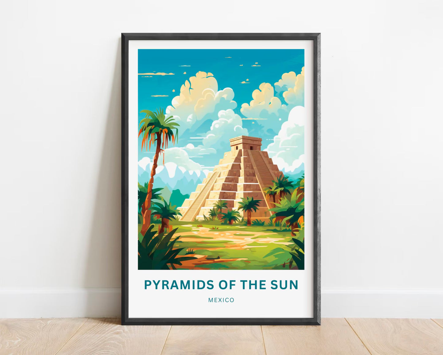 Pyramid of the Sun Travel Poster