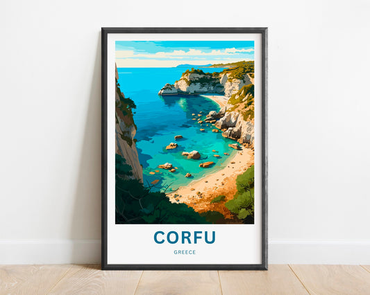 Corfu Travel Poster