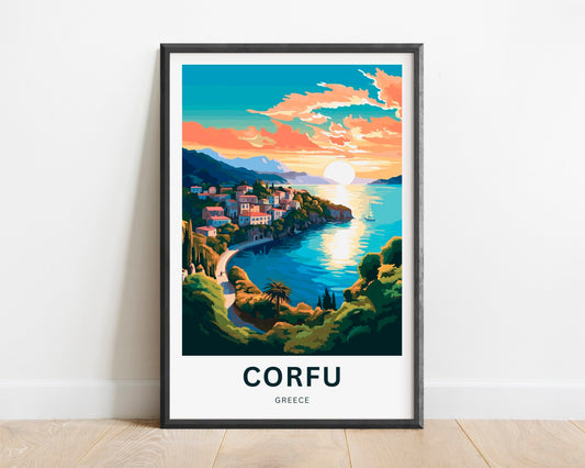 Corfu Travel Poster