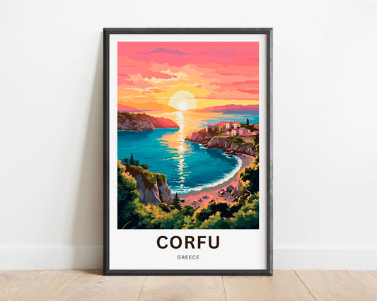Corfu Travel Poster