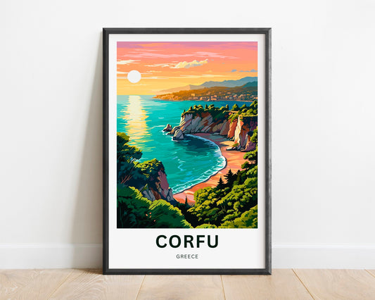 Corfu Travel Poster