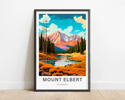 Mount Elbert Travel Poster