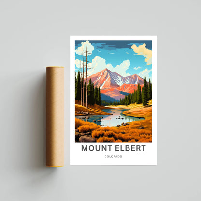 Mount Elbert Travel Poster