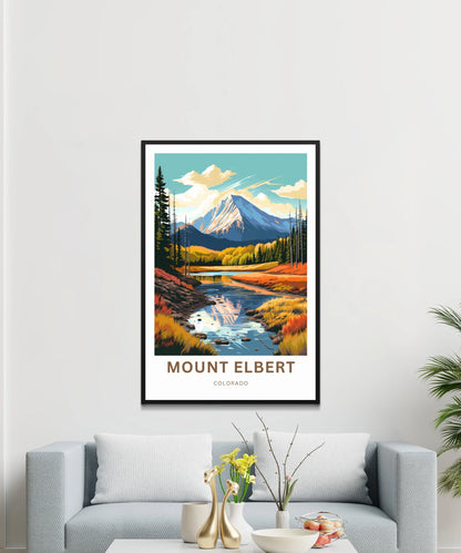 Mount Elbert Travel Poster