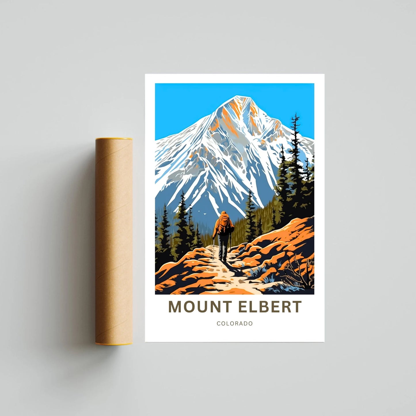 Mount Elbert Travel Poster