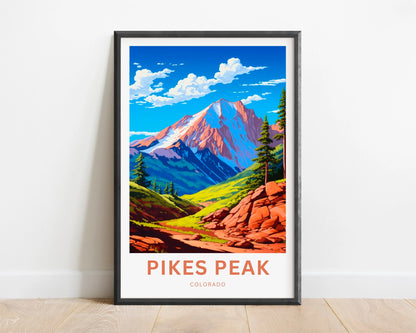 Pikes Peak Travel Poster