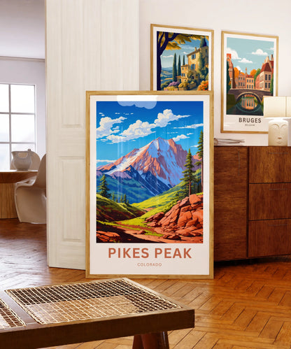 Pikes Peak Travel Poster