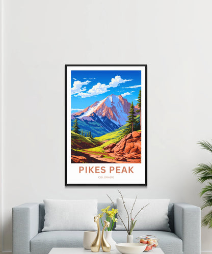 Pikes Peak Travel Poster