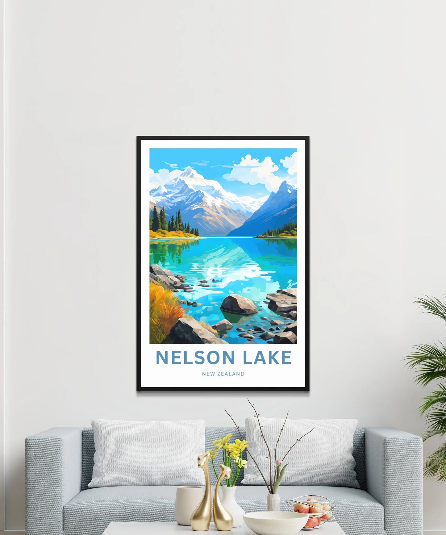 Nelson Lakes Travel Poster