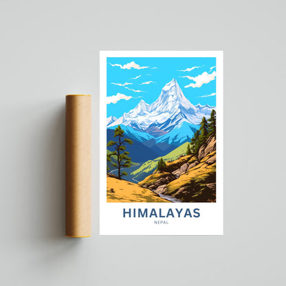 Himalayas Travel Poster