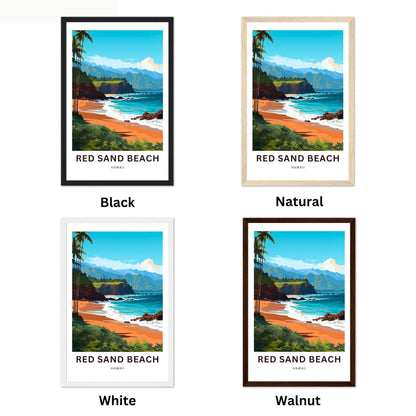 Red Sand Beach Kaihalulu Travel Poster