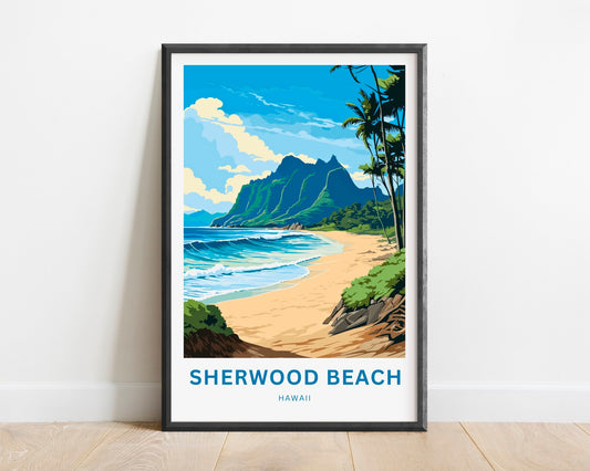 Sherwood Beach Travel Poster