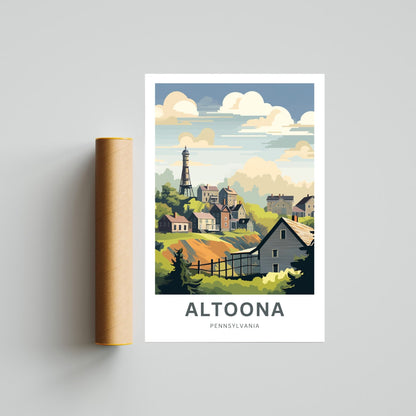 Altoona Travel Poster - Industrial Charm