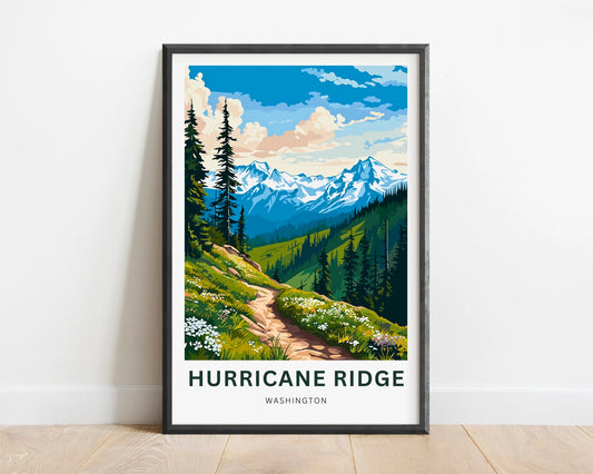 Hurricane Ridge Travel Poster