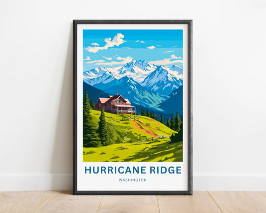 Hurricane Ridge Travel Poster