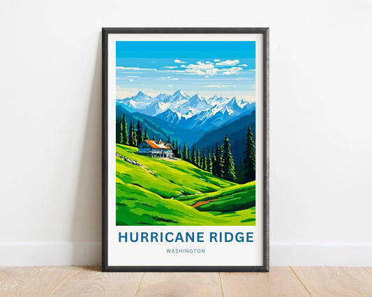 Hurricane Ridge Travel Poster