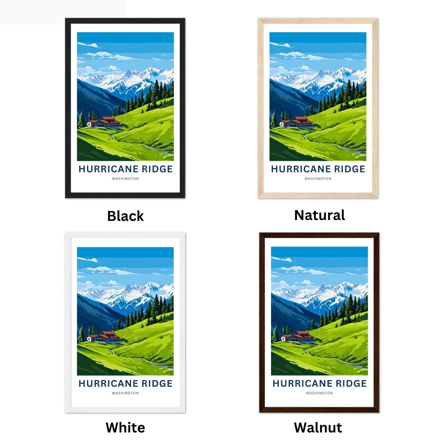 Hurricane Ridge Travel Poster