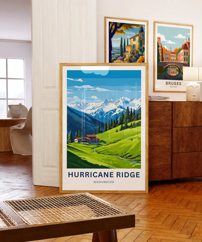 Hurricane Ridge Travel Poster