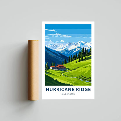 Hurricane Ridge Travel Poster