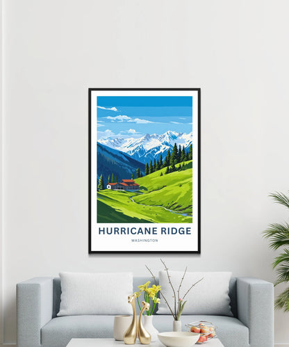 Hurricane Ridge Travel Poster