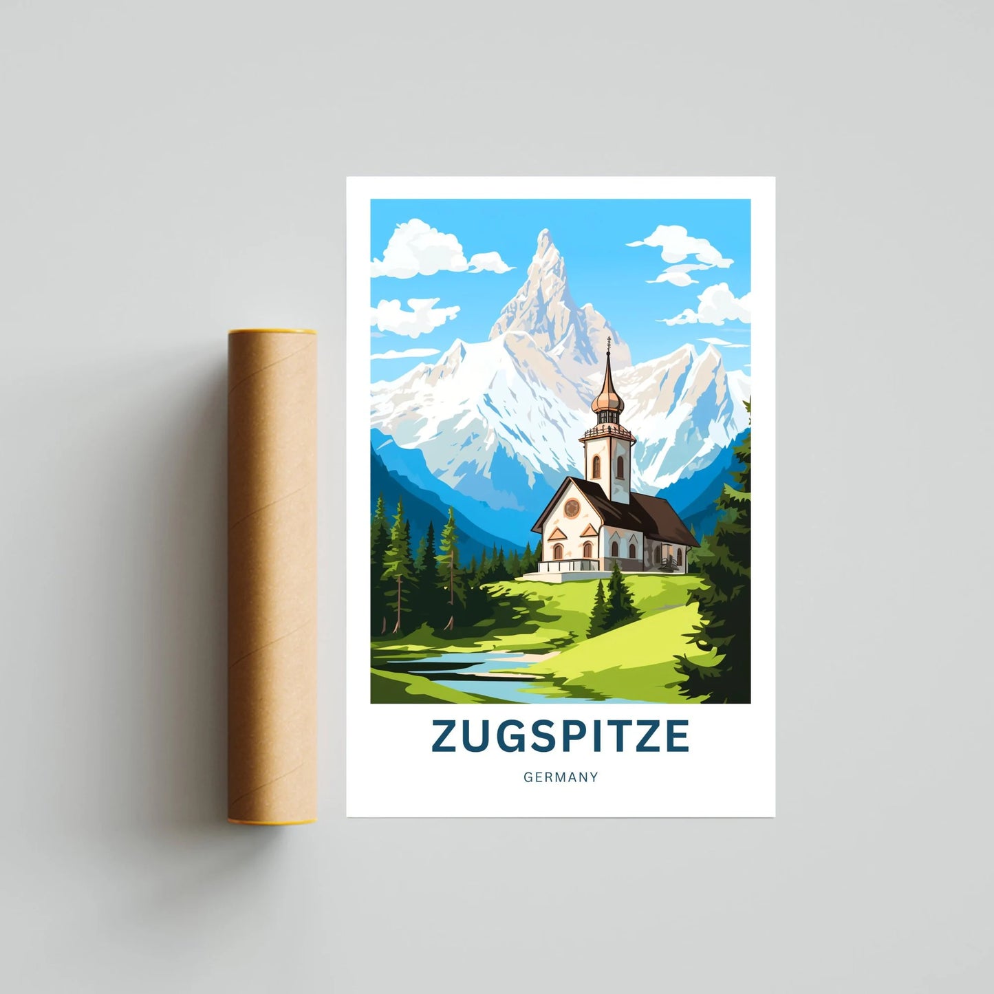 Zugspitze Travel Poster