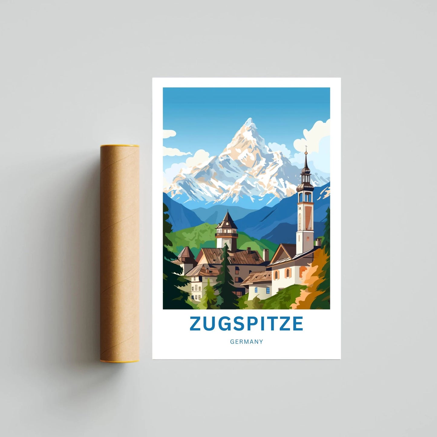 Zugspitze Travel Poster