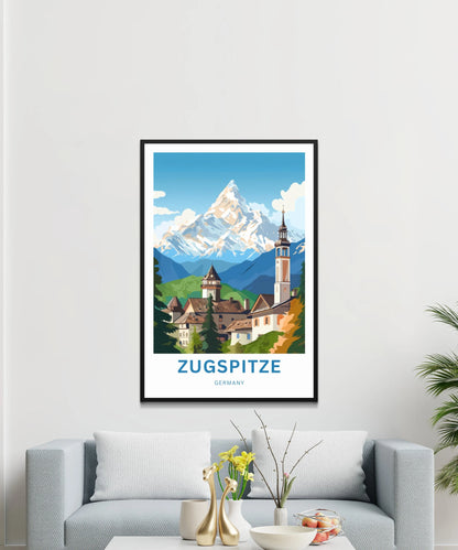 Zugspitze Travel Poster