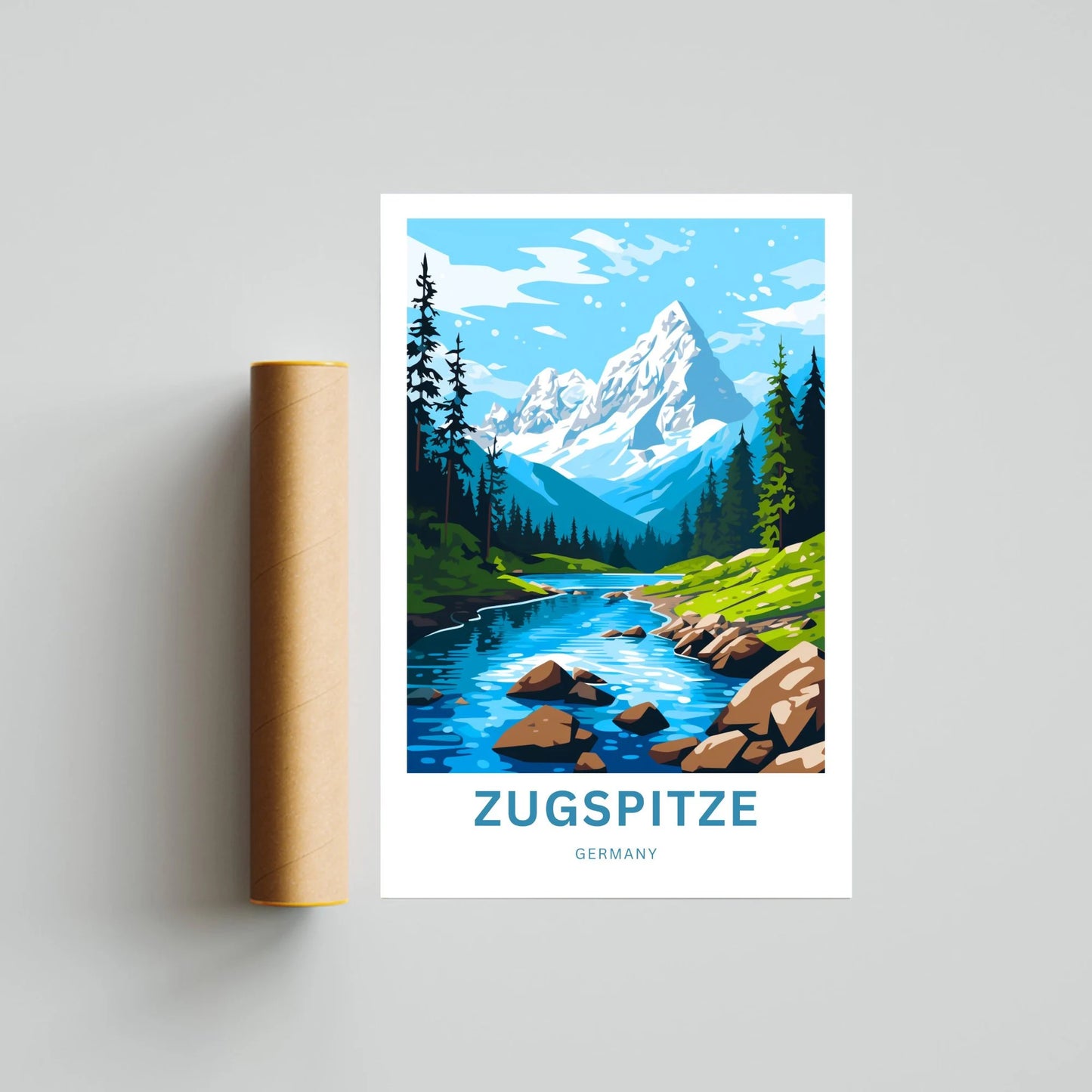 Zugspitze Travel Poster