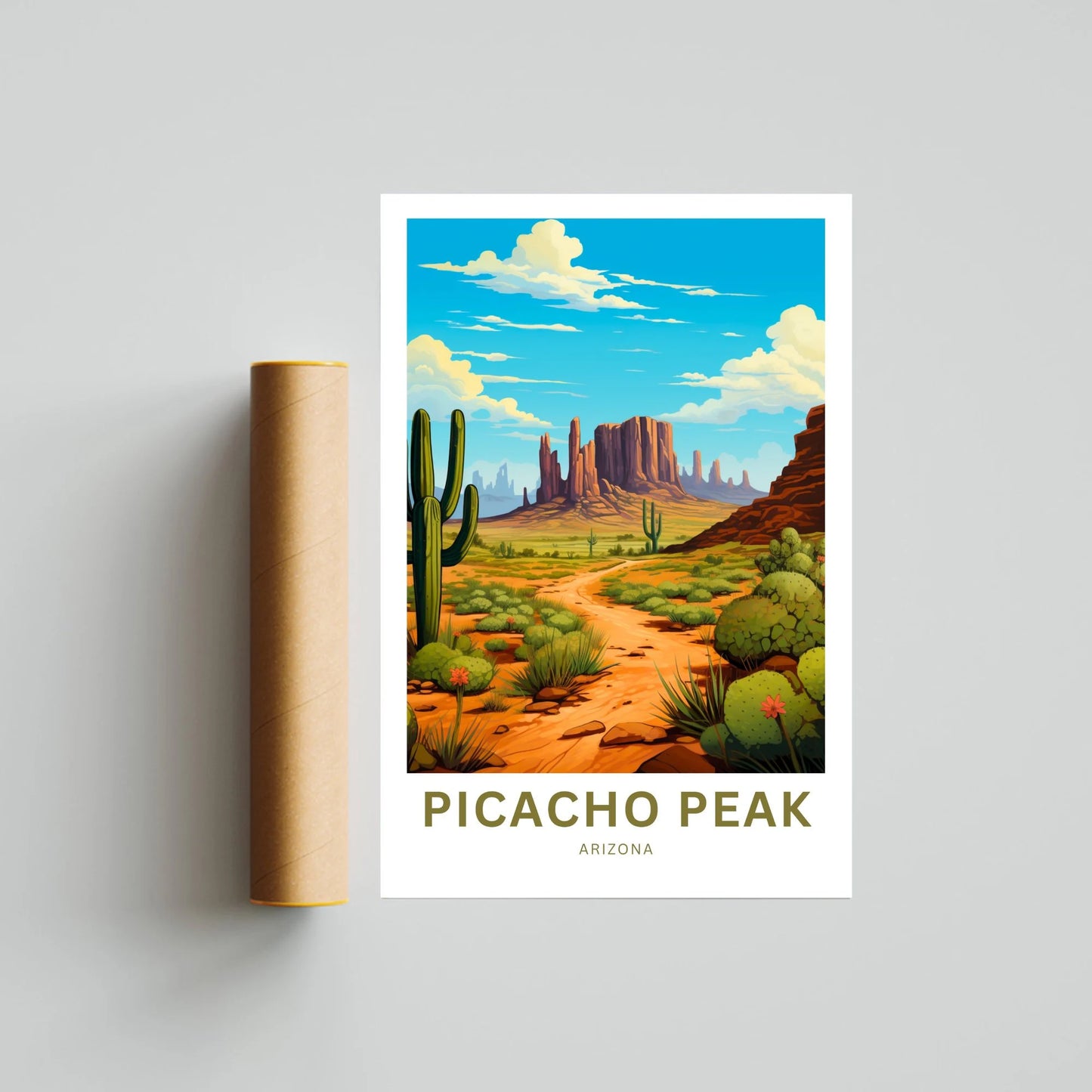 Picacho Peak Travel Poster