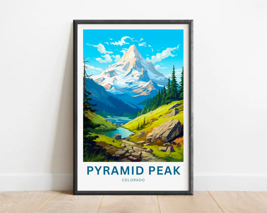 Pyramid Peak Travel Poster