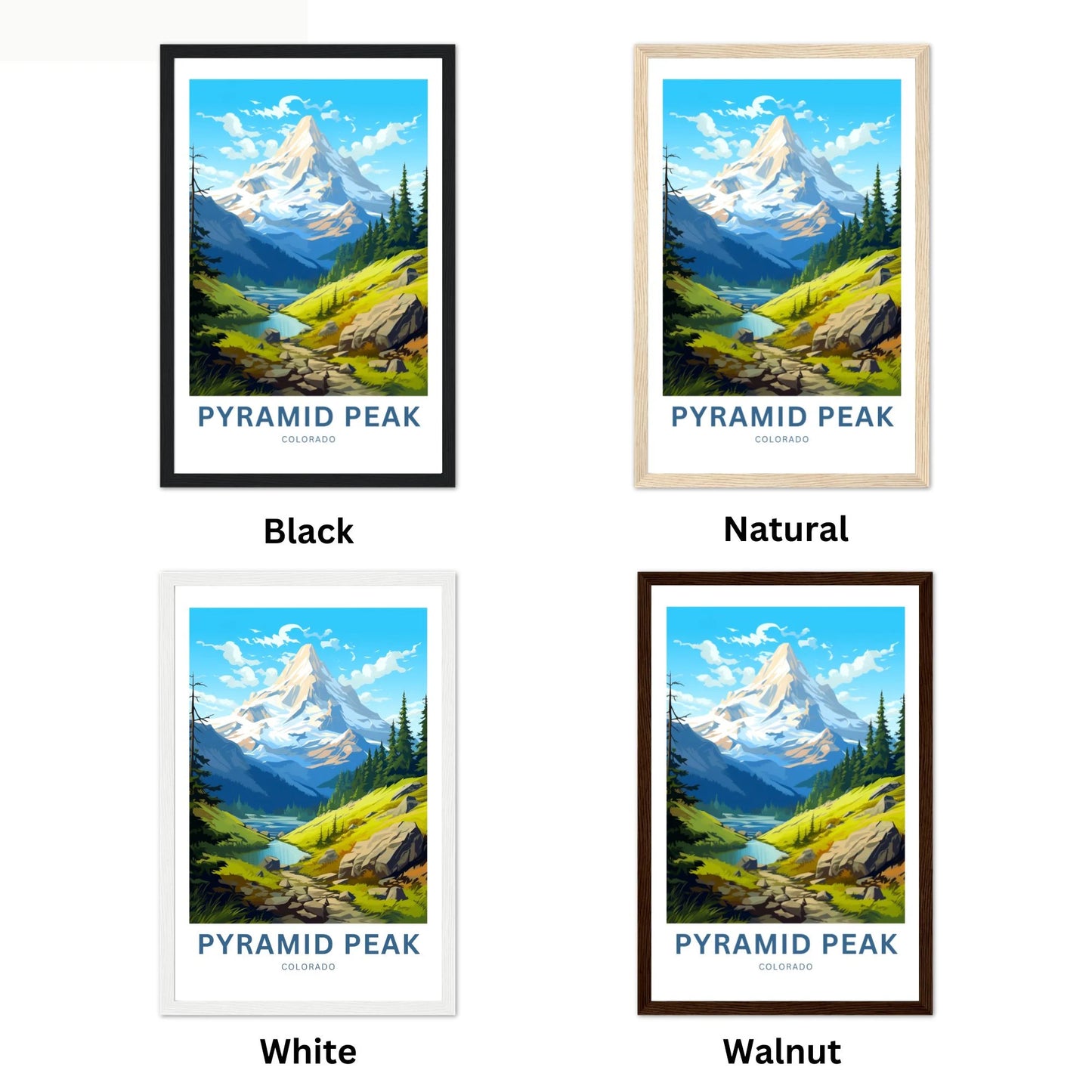 Pyramid Peak Travel Poster