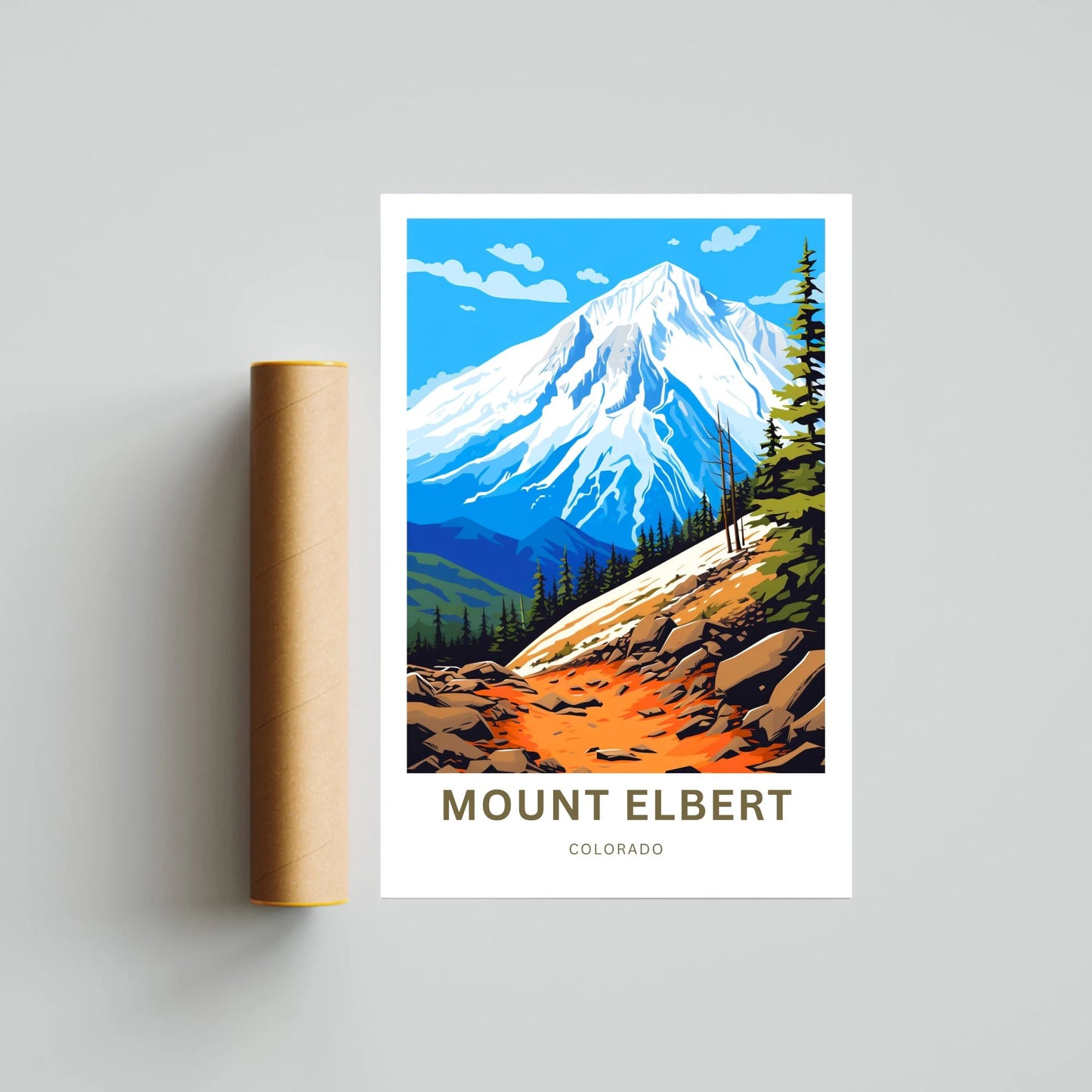 Mount Elbert Travel Poster