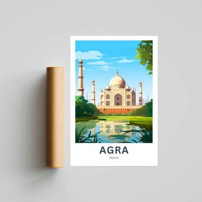 Agra Travel Poster