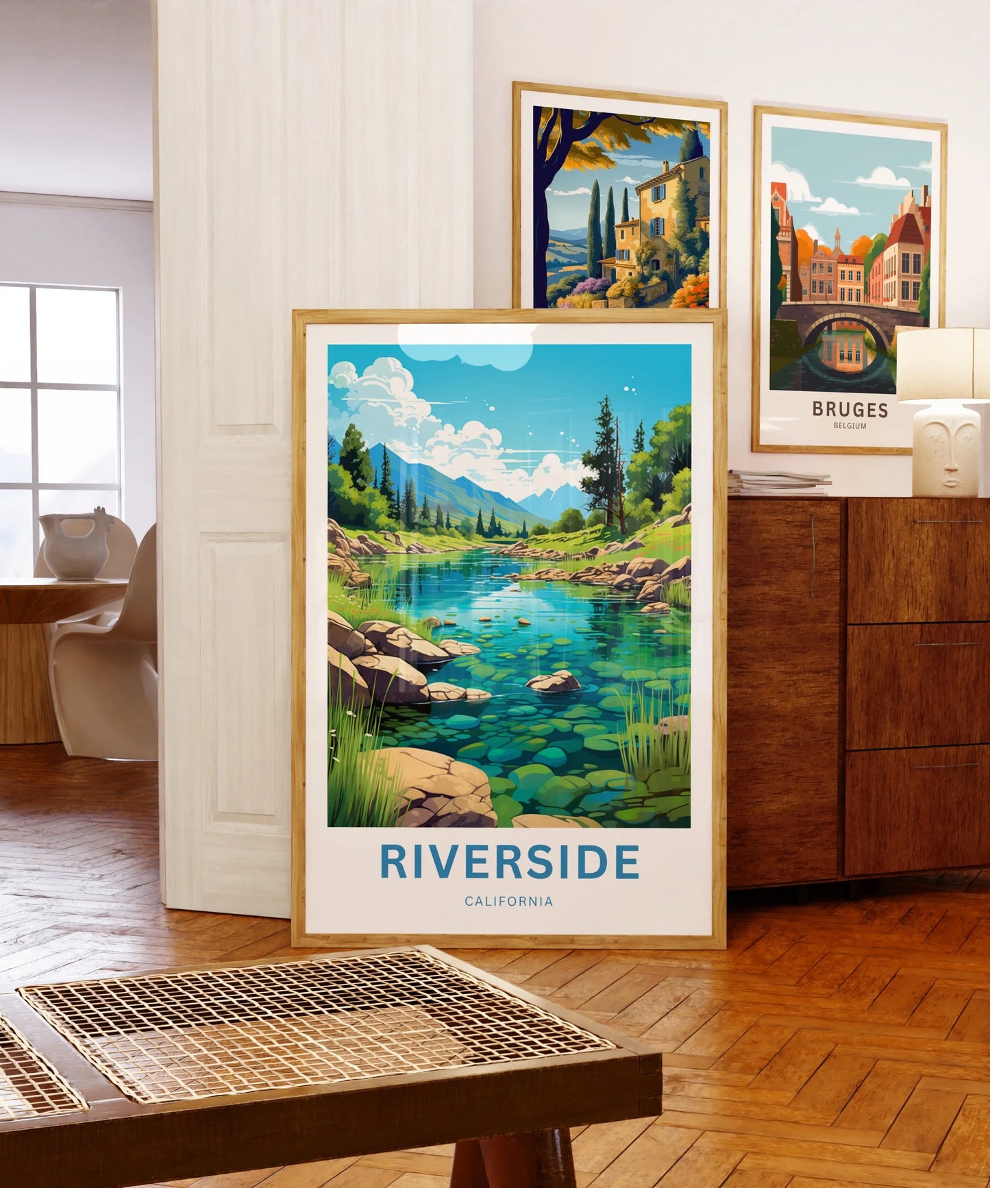 Riverside Travel Poster