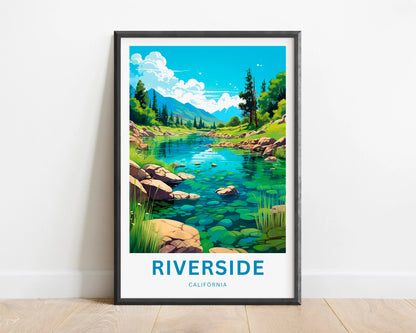 Riverside Travel Poster