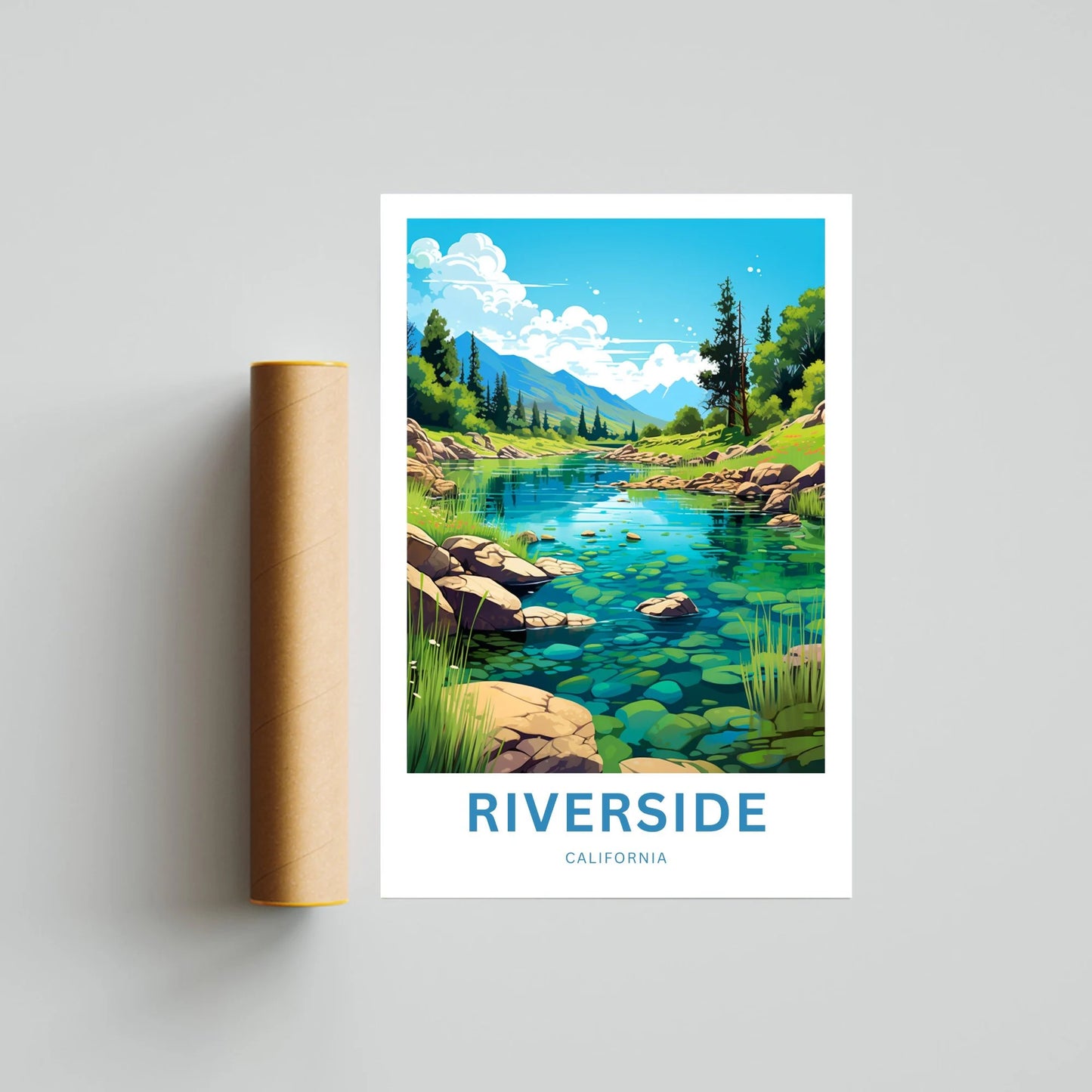 Riverside Travel Poster