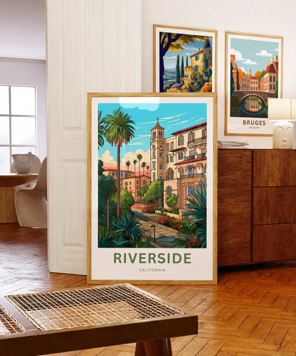 Riverside Travel Poster