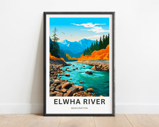Elwha River Travel Poster