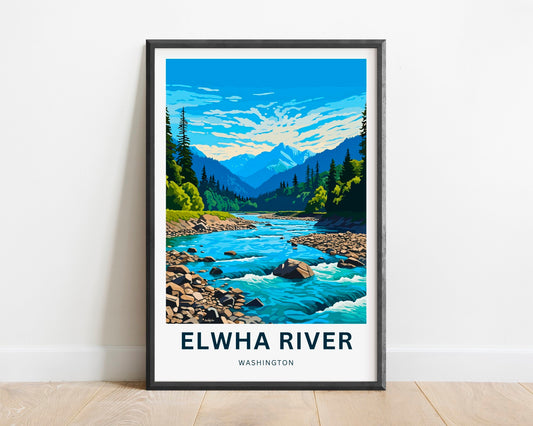 Elwha River Travel Poster