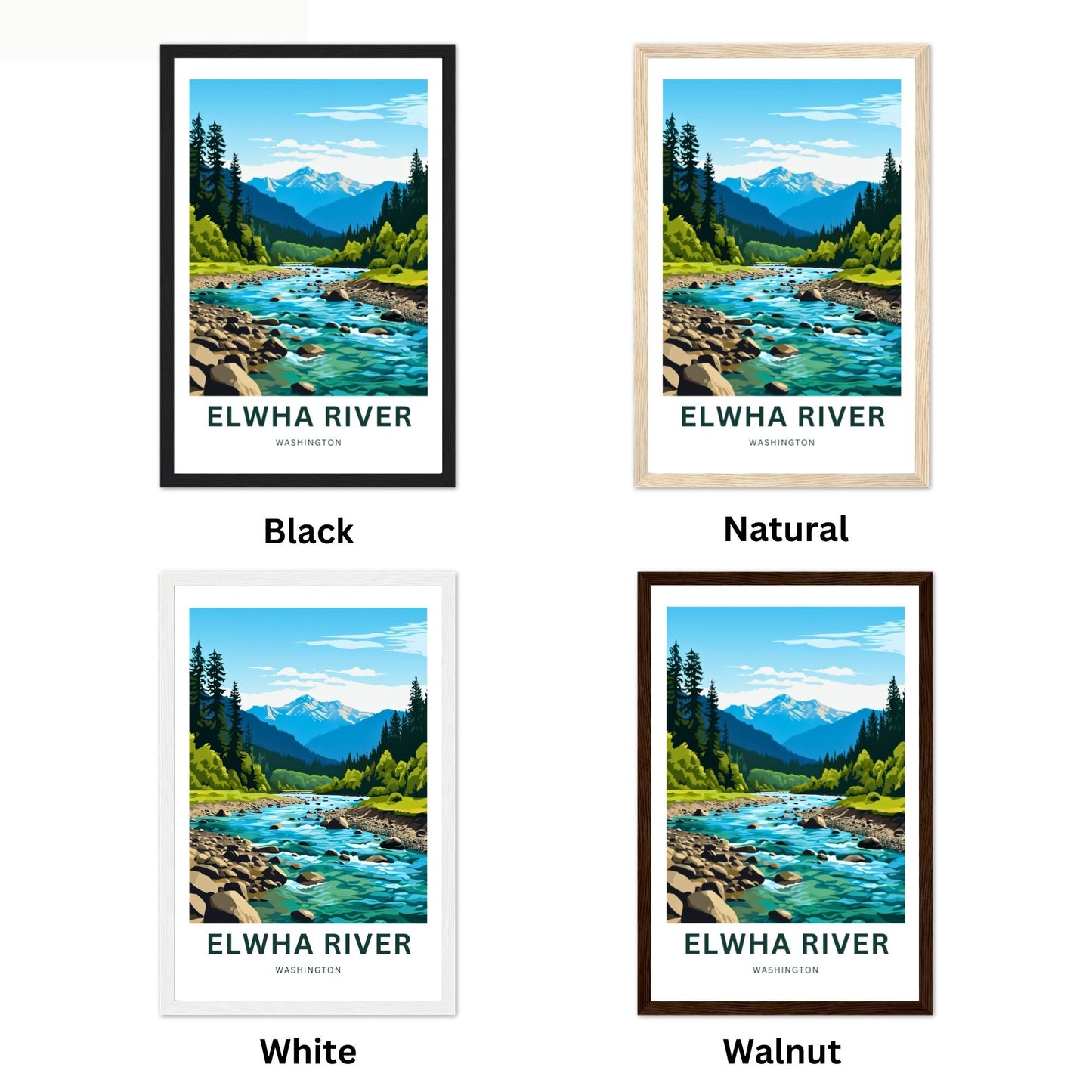 Elwha River Travel Poster