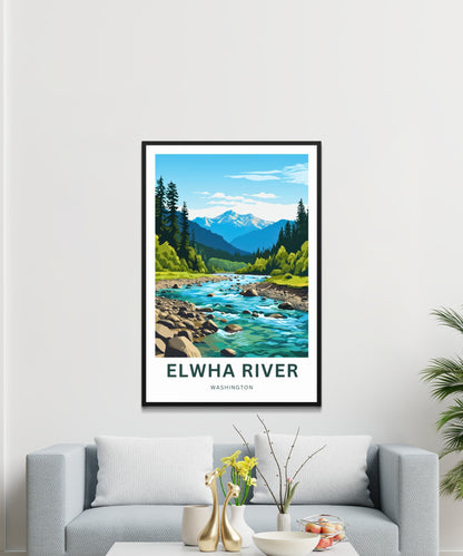 Elwha River Travel Poster