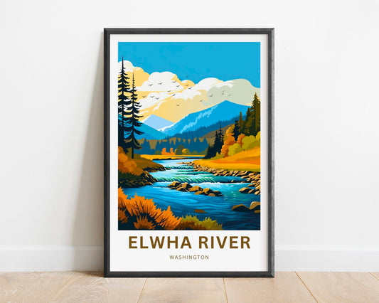 Elwha River Travel Poster