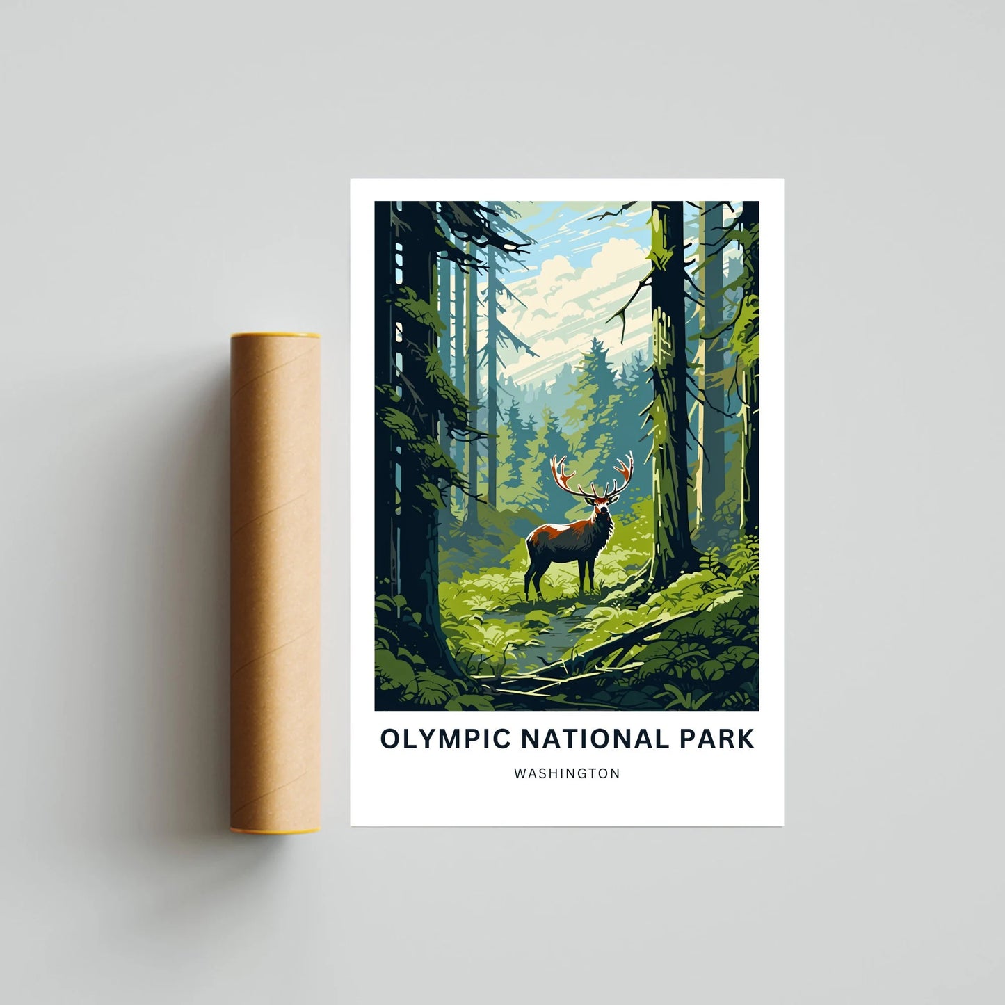 Olympic National Park Travel Poster